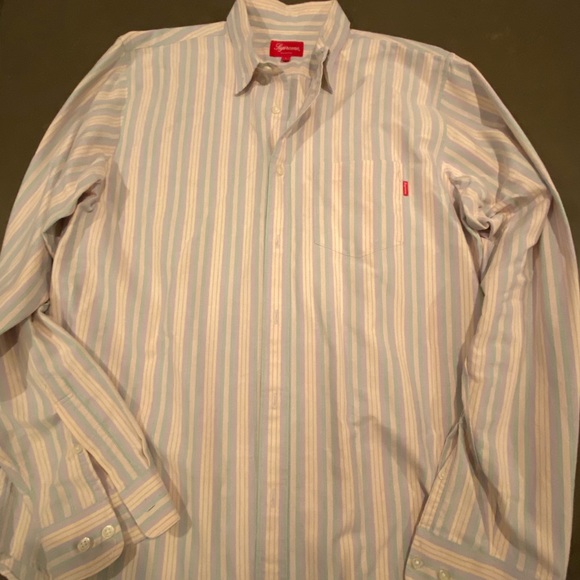Supreme Long Sleeve Button Up Shirt - Men - Size Large - Picture 1 of 4